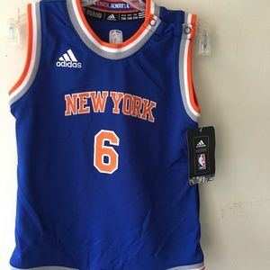 NWT NY Knick's Porzingis Baby One Onsie by Addidas